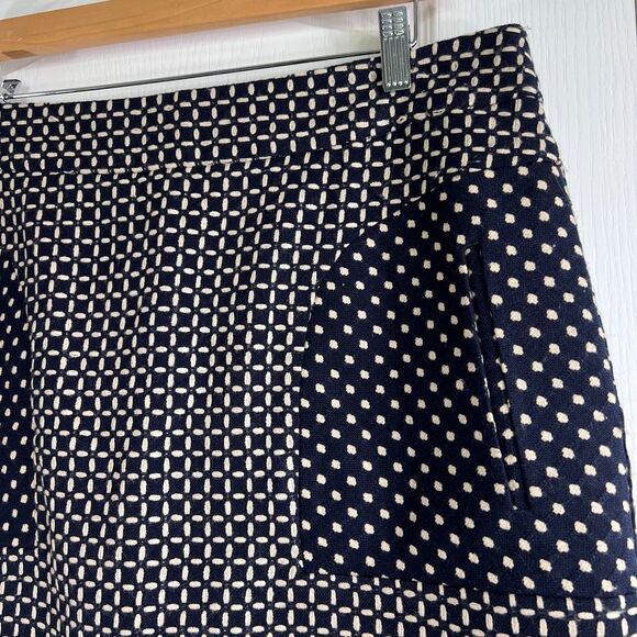 Worthington Women's Modern Fit Skirt Textured Navy Tan Size 14 - Picture 2 of 10